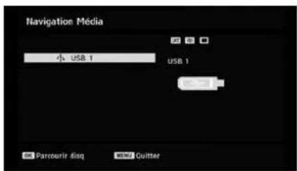 Navigation Media 小 USB 1 USB 1 Parcourir disq www. Quitter