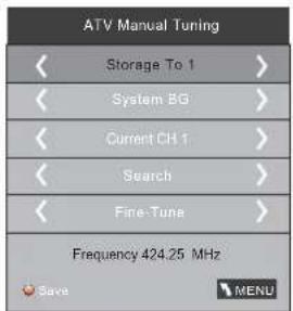 HAIER LET46C800HF - 3) Sintonizzazione manuale ATV: - 1