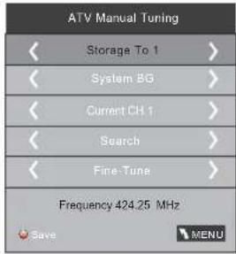HAIER LET46C800HF - 3) ATV handmatig afstemmen: - 1