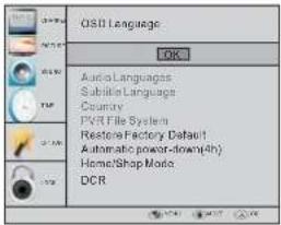 HAIER LET46C800HF - Menù opzioni - 1