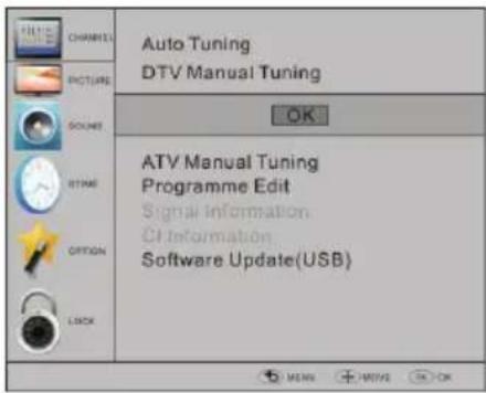 HAIER LET24T1000HF - DTV handmatig afstemmen (DVB-T) - 1
