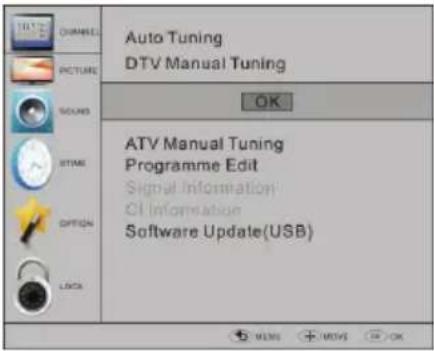 HAIER LET24T1000HF - Recherche manuelle DTV (DVB-T) - 1