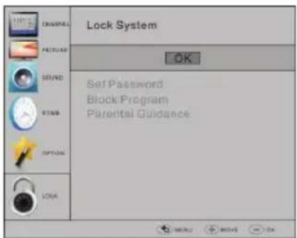 HAIER LET24T1000HF - LOCK MENU (menù blocco) - 1
