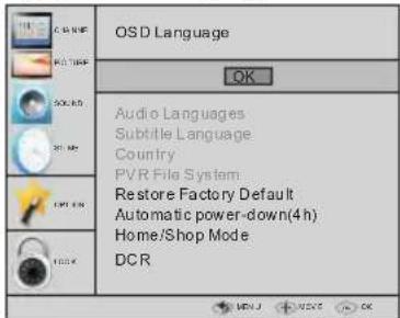 HAIER LET24T1000HF - OPTION MENU - 1