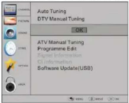 HAIER LET24T1000HF - Manuelles Einregeln (DVB-T) - 1