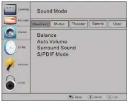 HAIER LET24T1000HF - KLANGMENÜ - 1
