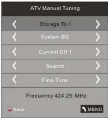 HAIER LET24T1000HF - 3). ATV Manual tuning (Recherche manuelle de programmes analogiques (ATV)) : - 1