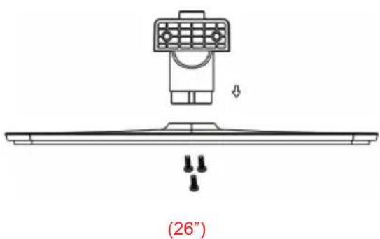 HAIER LET24T1000HF - Istruzioni di assemblaggio della base di sostegno - 2