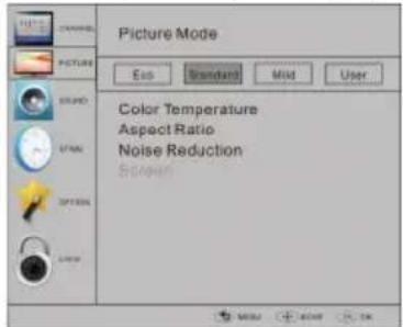 HAIER LET24T1000HF - PICTURE MENU (Menu Image) - 1