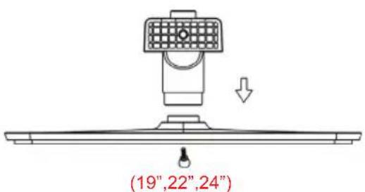 HAIER LET24T1000HF - Montagewijze van het voetstuk - 1