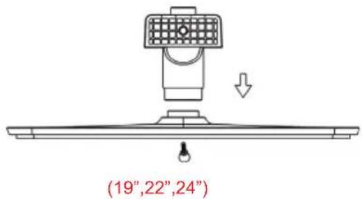 HAIER LET19T1000H - Instruccion sobre el montaje del soporte base - 1