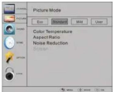 HAIER LET19T1000H - MENU DE IMAGEN - 1