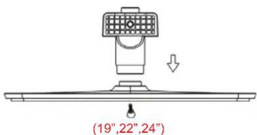 HAIER LET19T1000H - Montagewijze van het voetstuk - 1