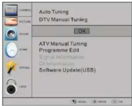 HAIER LET19T1000H - DTV handmatig afstemmen (DVB-T) - 1