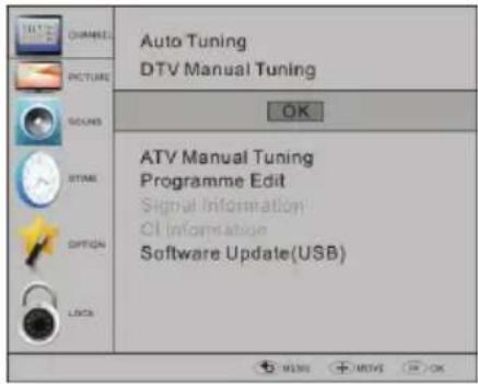 HAIER LET19T1000H - Recherche manuelle DTV (DVB-T) - 1