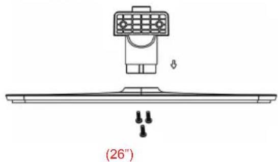 HAIER LET19T1000H - Instruccion sobre el montaje del soporte base - 2
