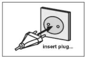 HAIER LEF65V200S - Connect the TV to the mains socket - 1