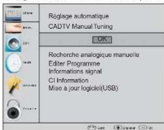 HAIER LE50M600CF - 2.2) Recherche manuelle DTV (DVB-C) - 1