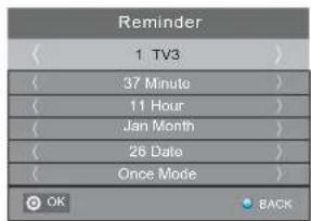 HAIER LE50M600CF - Reminder - 1