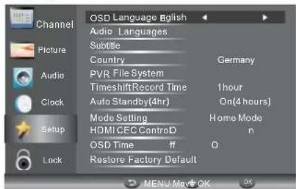 HAIER LE29C810C - Setup MENU - 1