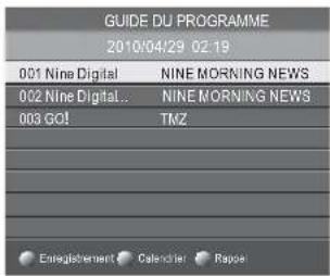 HAIER LE29C810C - Menu EPG (Guide Électronique des Programmes) - 1