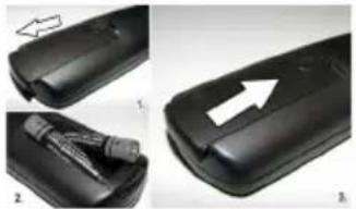 Finlux 32FLZ189S - Insertion des piles dans la télécommande - 1