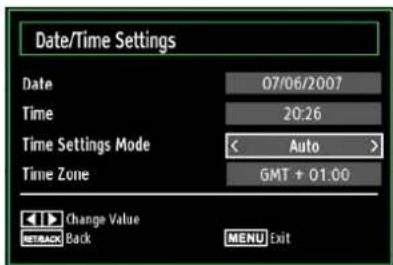SCHAUB LORENZ 32LT32 - Configuring Date/Time Settings - 1