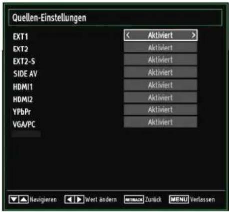 SCHAUB LORENZ 32LT32 - Konf guration der Quellen-Einstellungen - 1