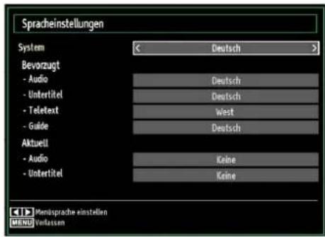 SCHAUB LORENZ 32LT32 - Konfigurieren der Spracheinstellungen - 1