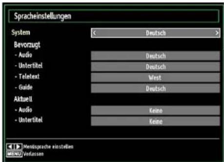 SCHAUB LORENZ 32LT31 - Spracheinstellungen - 1