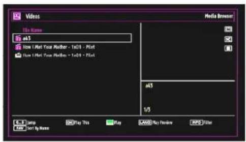 SCHAUB LORENZ 32LT31 - Media Playback Using Media Browser - 2