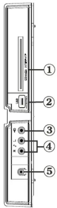 SCHAUB LORENZ 32LT31 - Affi chage des branchements - Connecteurs lateraux - 1