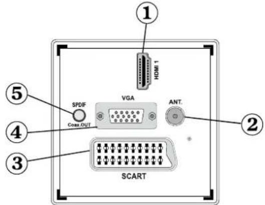 SCHAUB LORENZ 32LT31 - Viewing the Back side Connections - 1