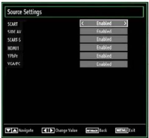 SCHAUB LORENZ 32LT31 - Configuring Source Settings - 1