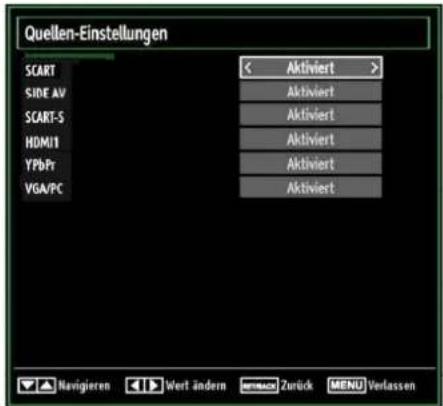 SCHAUB LORENZ 32LT31 - Quellen-Einstellungen - 1