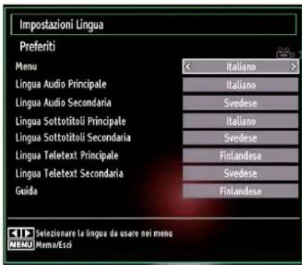 SCHAUB LORENZ 32LT31 - Impostazioni lingua - 1