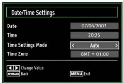 SCHAUB LORENZ 26LT30 - Configuring Date/Time Settings - 1