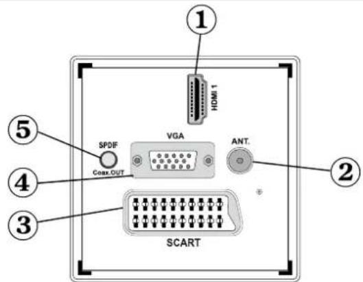 SCHAUB LORENZ 26LT30 - Viewing the Back side Connections - 1