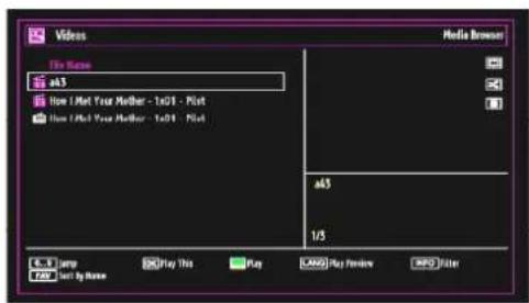 SCHAUB LORENZ 26LT30 - Media Playback Using Media Browser - 2