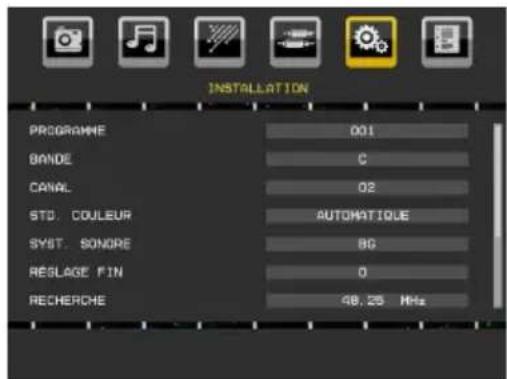 MANHATTAN MT2211DVX12 - Menu Installation - 1