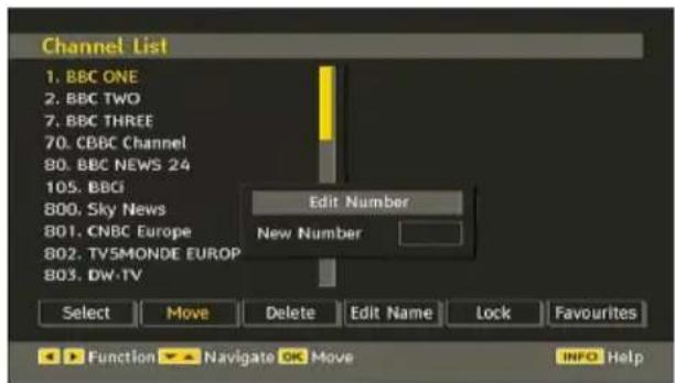 MANHATTAN MT2211DVX12 - Moving the channels in the channel list - 1