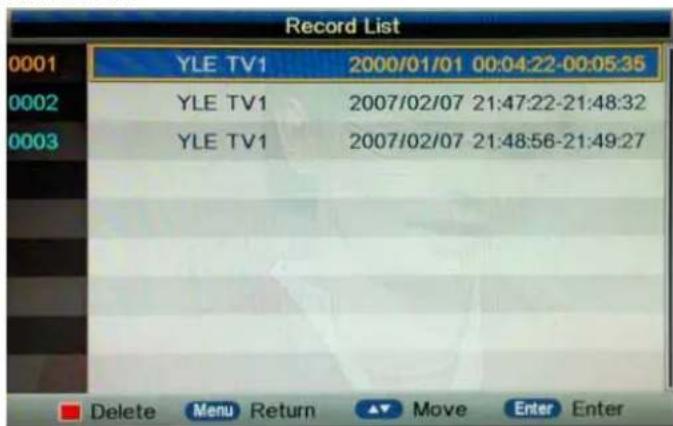 Sunstech TLEXI1663HD - Record List - 1