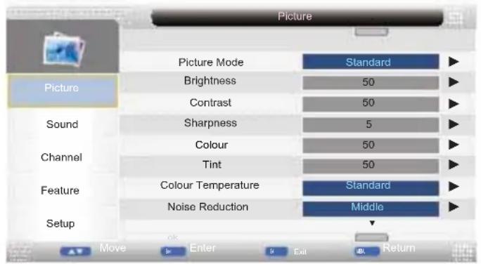 Sunstech TLEXI1663HD - Menu Imagem - 1