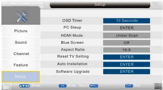 Sunstech TLEXI1663HD - Menu de configuración - 1