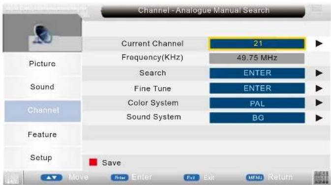 Sunstech TLEXI1663HD - Menu Canales - 13