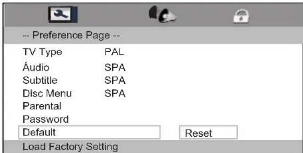 Sunstech TLEXI1663HD - Definições de fabrica - 1