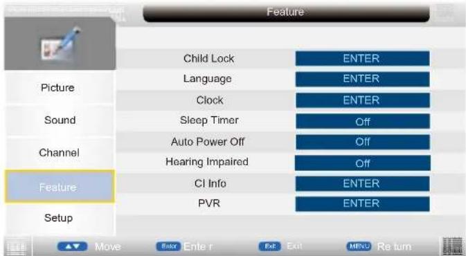Sunstech TLEXI1663HD - Feature Menu - 1