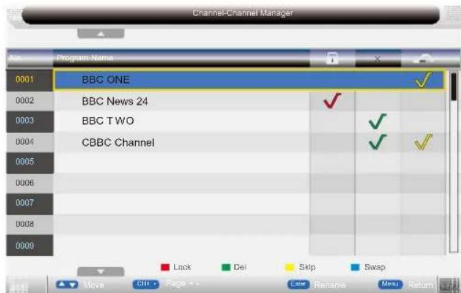 Sunstech TLEXI1663HD - Channel Menu - 2