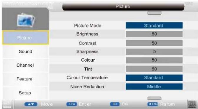 Sunstech TLEXI1663HD - Picture Menu - 1
