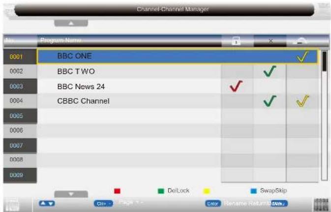 Sunstech TLEXI1663HD - Channel Menu - 3